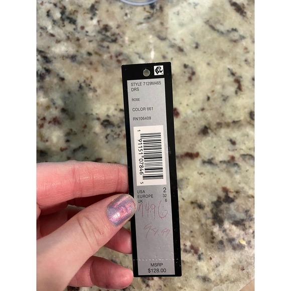 NWT Tahari Arthur S. Levine Blush Pink Jacquard Floral Print Bow Dress Size 2 - Picture 2 of 6